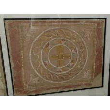 Mural, cross inside solar disc, sun symbol